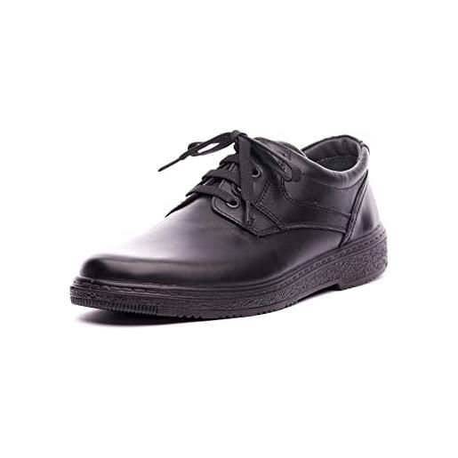 Nordan 35030100 uomo scarpe da tuta classic business scarpe in pelle, nero , 43 eu