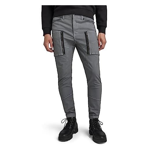 G-STAR RAW zip pocket 3d skinny cargo pants, jeans uomo, verde scuro (dark olive d21975-d504-c744), 38w / 34l