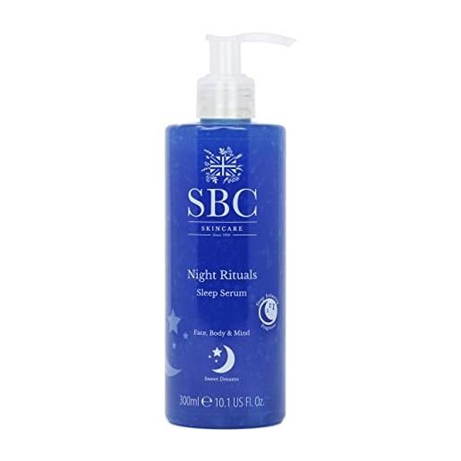 SBC Skincare - siero notturno con infusione di lavanda e vetiver - 300 ml - routine notturna per aiutarti a conciliare il sonno - calma e rilassa i sensi - siero viso - night rituals sleep serum