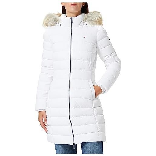 Tommy Jeans tjw essential hooded down coat, piumini donna, white, xs