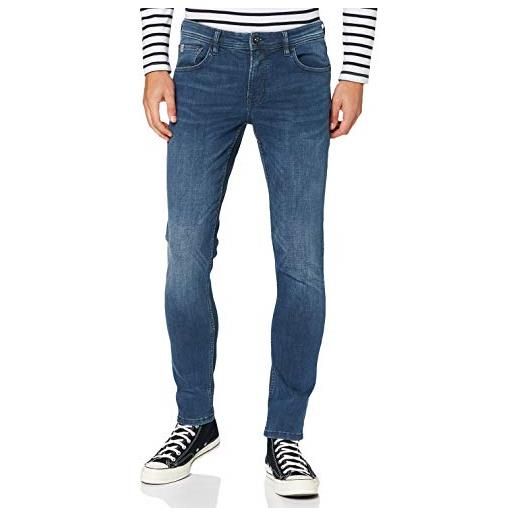 TOM TAILOR Denim jeans skinny culver stretch, uomo, blu (dark stone blue grey denim 10163), 28w / 32l
