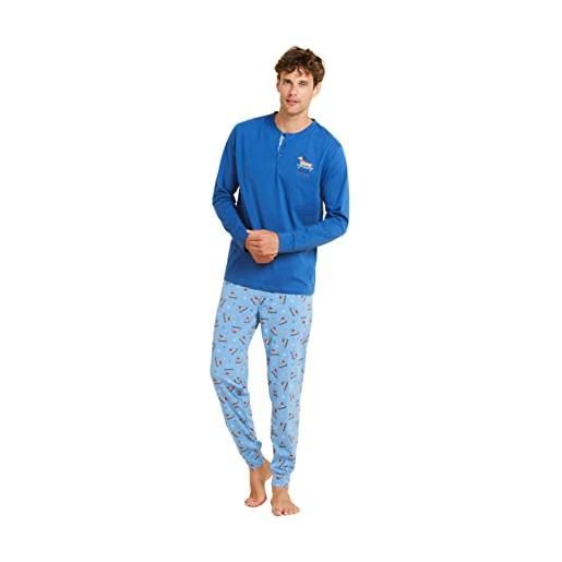 Noidinotte; more than pyjamas noidinotte - pigiama uomo cotone max - m blu