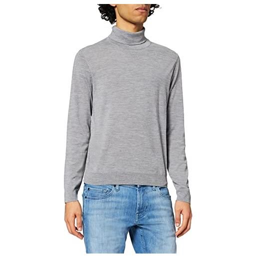 Falke roll neck, maglione uomo, heather grey, xxxl