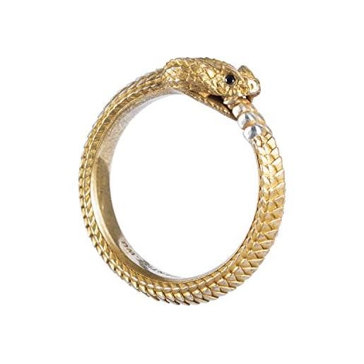 COPPERTIST.WU anello ouroboros, anelli vintage gotici in ottone, anelli serpente per uomo donna(70)
