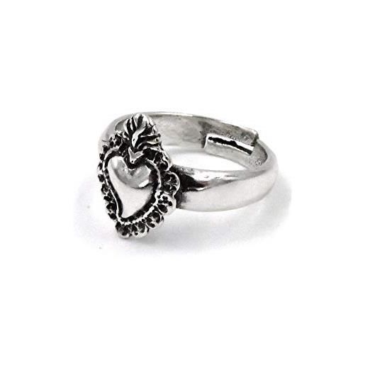 I Gemelli anello cuore ex voto in argento argento