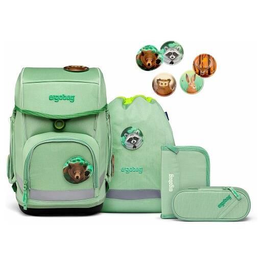 Ergobag cubo set di borse per la scuola 8 pezzi verde