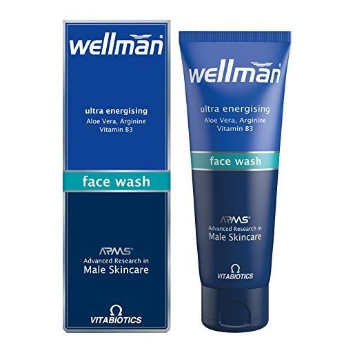Vitabiotics wellman - detergente per il viso, 125 ml
