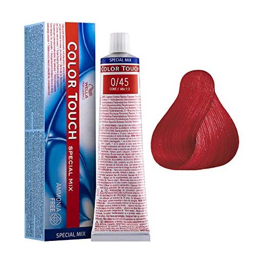 Wella Professionals color touch colorazione in crema, 45 rosso - 60 ml