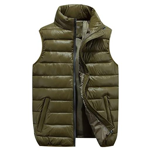 Peuignao gilet uomo invernale imbottito giubbotto giubbino giacca smanicato gilet imbottiti uomo invernali giacche senza maniche gilet trapuntato puffer cerniera caldo uomo taglie forti inverno rosso 6xl