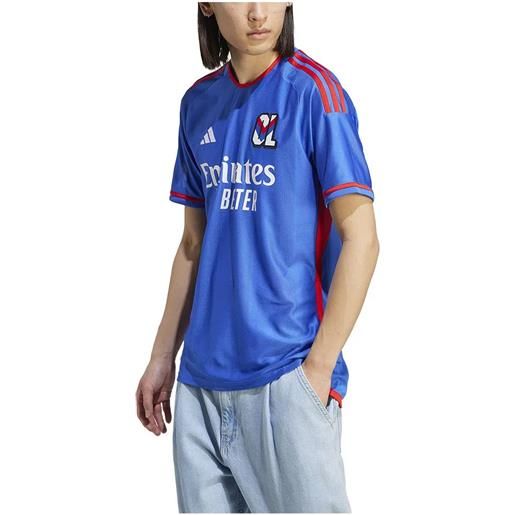 Adidas olympique lyon 23/24 short sleeve t-shirt away blu s