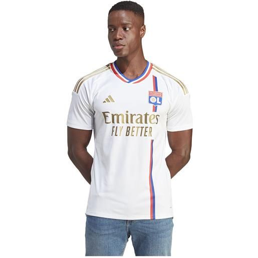 Adidas olympique lyon 23/24 short sleeve t-shirt home bianco m