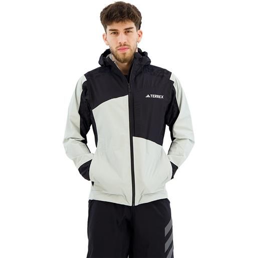 Adidas xperior hybrid hoodie rain jacket grigio l uomo