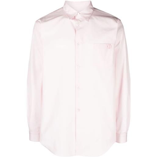 Bally camicia con ricamo - rosa