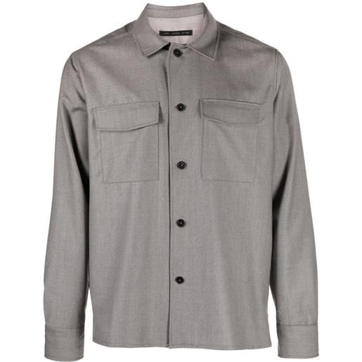 Low Brand camicia con colletto classico - grigio