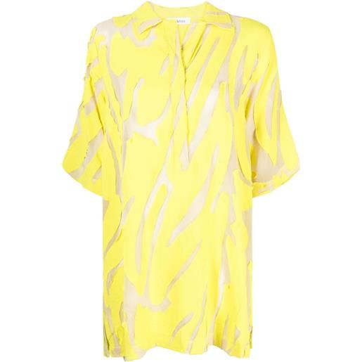 Rodebjer abito corto lori con spalle cadenti - giallo