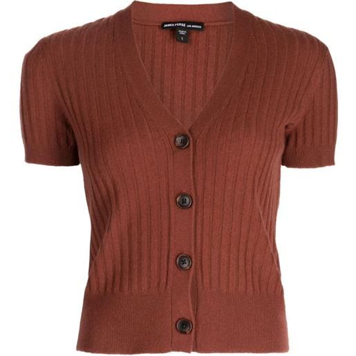 James Perse cardigan a coste - rosso
