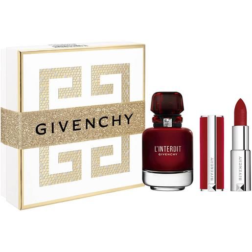 Givenchy l'interdit eau de parfum rouge - cofanetto