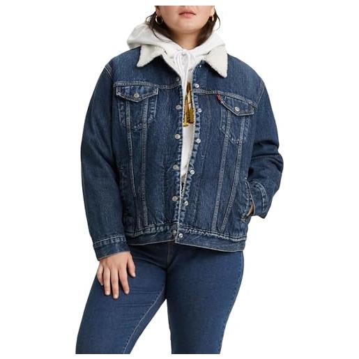 Levi's pl ex bf sherpa trucker rough and tumble, giacca donna, rough and tumble, 1 xx
