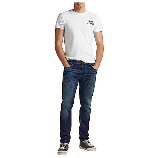Pepe Jeans stanley, jeans uomo, bianco (denim-ta2), 38w / 34l