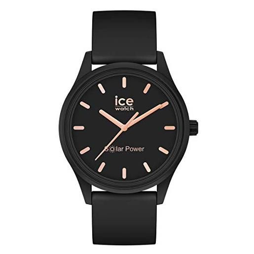 Ice-watch - ice solar power black rose-gold - orologio nero da donna con cinturino in silicone - 018476 (small)