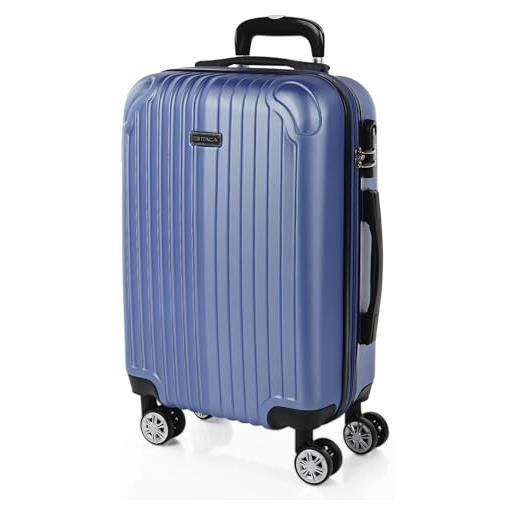 ITACA - valigia bagaglio a mano 55x40x20 - trolley bagaglio a mano, trolley cabina, valigie, trolley 55x40x20 t71550, blu zaffiro