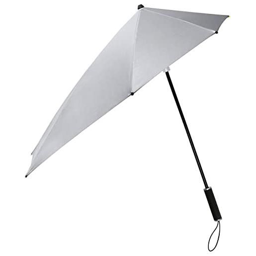 Impliva stormaxi ombrello arodinamico storm - apertura mano - windproof - ø 92 cm - argento