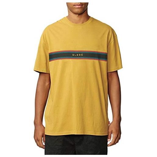 Globe break point tee maglietta da uomo, uomo, maglietta, gb01920008, giallo senape, s
