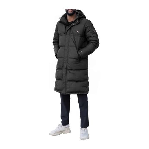 Höhenhorn bannalp - cappotto invernale da uomo, con imbottitura lunga, in piuma e piume certificate rds, nero , m