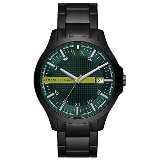 Armani Exchange orologio da uomo quarzo/3 lancette movimento data 46 mm con cinturino in acciaio ax2450