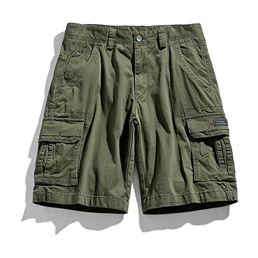 EODJXIO shorts uomo militari palestra vita elastica con coulisse cotone uomo cargo shorts palestra pantaloncini da lavoro estivi