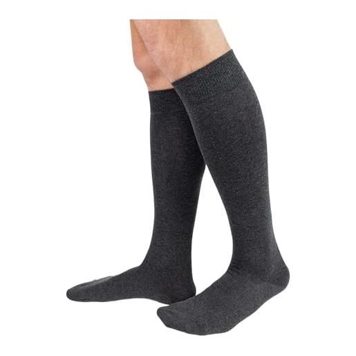 SalGiu calze 80% lana (6 paia) uomo eleganti lunghe invernali termiche (39/41, 6 paia (2 nero 2 blu 2 grigio))