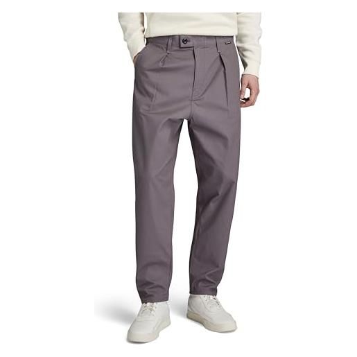 G-STAR RAW unisex pleated chino relaxed donna , grigio (rabbit d20147-d387-g077), 31w / 32l