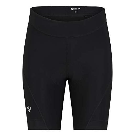 Ziener nelix x-gel - pantaloni da ciclismo da uomo, traspiranti, ad asciugatura rapida, imbottiti, in gel, uomo, 219231, nero, 54
