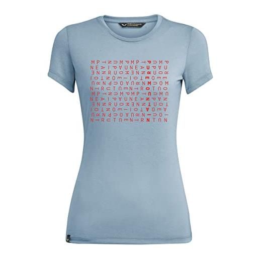 Salewa crosswords dri-rel t-shirt, donna, shell pink melange, 46/40