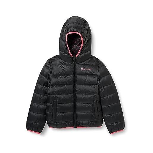 Champion legacy legacy outdoor k - light wr hooded giacca imbotita, nero, 9-10 anni bambino fw23