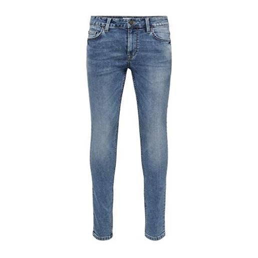 Only & sons, jeans da uomo aderenti "onsloom life jog", blu denim, w38