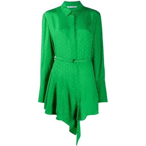 Off-White asymmetrical dress green no color - verde