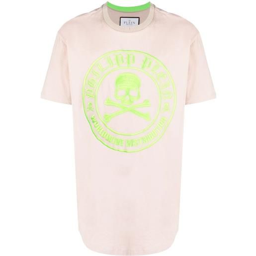 Philipp Plein t-shirt con ricamo - toni neutri