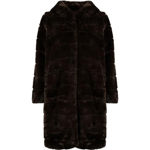 Apparis cappotto celine con cappuccio - marrone