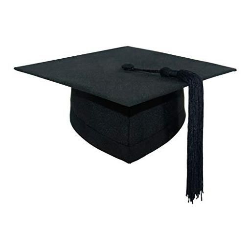 Graduationmall graduazione di cap per gli uomini agli uomini black medium (meno di 58 cm di circonferenza)