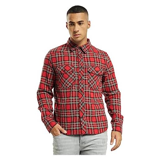 Brandit Brandit checkshirt, camicia uomo, rosso (red/black), l