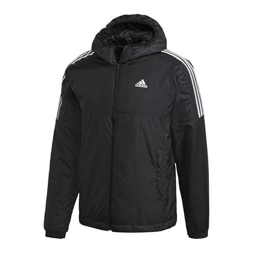 adidas essentials insulated hooded midweight jacket, giacca sportiva uomo, black, xl