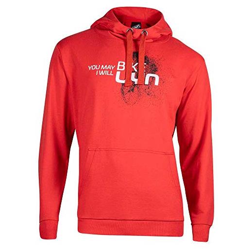 UYN uynner club biker sweatshirt, giacca unisex-adulto, rosso pompei, xl