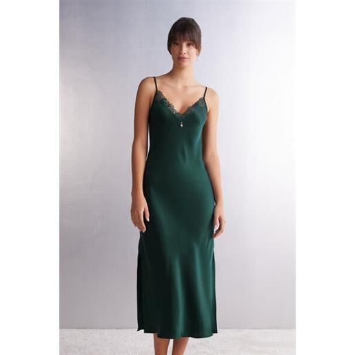Intimissimi sottoveste lunga in seta be your own muse verde