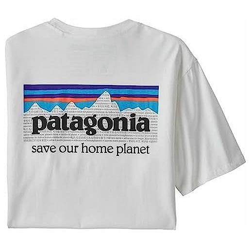 Patagonia m's p-6 mission organic maglietta t-shirt, inchiostro nero, l uomo