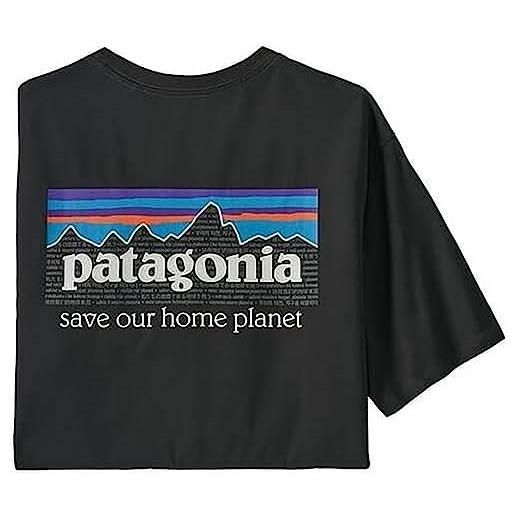 Patagonia m's p-6 mission organic maglietta t-shirt, ink black, s uomo