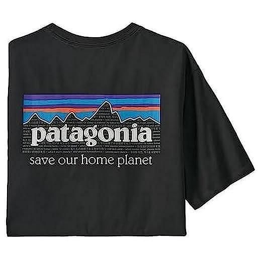 Patagonia m's p-6 mission organic maglietta t-shirt, inchiostro nero, l uomo