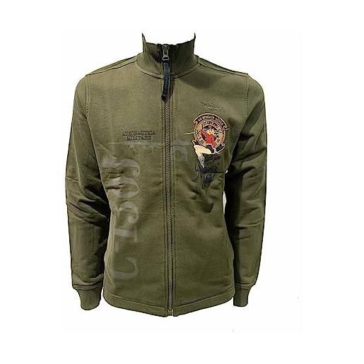 Aeronautica Militare felpa fe1802, da uomo, maglione, cardigan, 46a brigata aerea (l, 39294 verde)