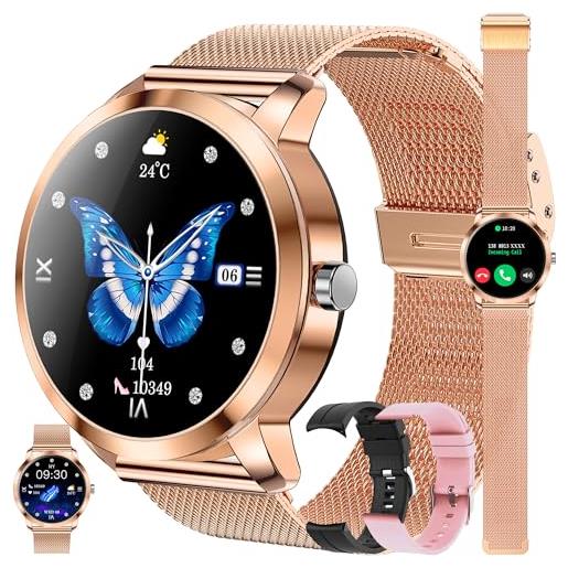 Acquista MELANDA Smart Watch da uomo con chiamata Bluetooth da 1,85 pollici  IP68 Smartwatch con cardiofrequenzimetro sportivo fitness impermeabile