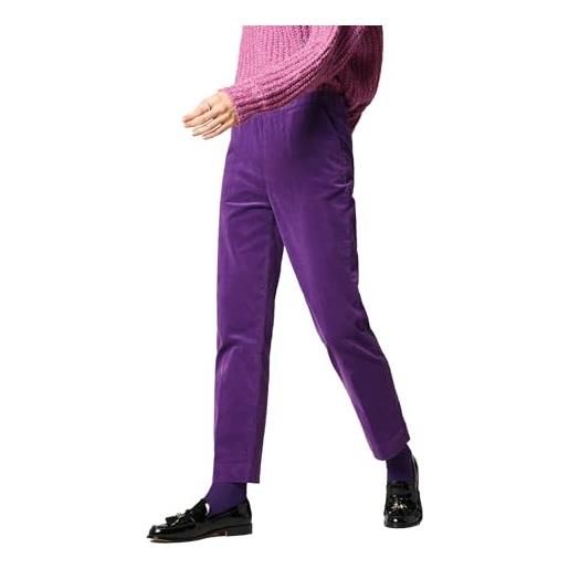 Goldenpoint donna leggings straight velluto a coste, colore viola, taglia xs